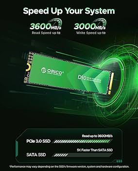 ORICO D10 2TB NVMe M.2 SSD - PCIeGen3×4, Amazon | ORICO D10 2TB NVMe M.2 SSD - PCIe Gen3×4, 最大読込